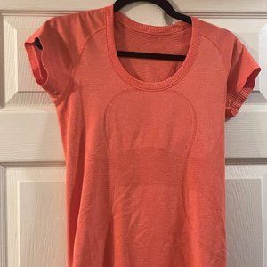 Lululemon Swiftly Tech Short Sleeve Scoop - coral